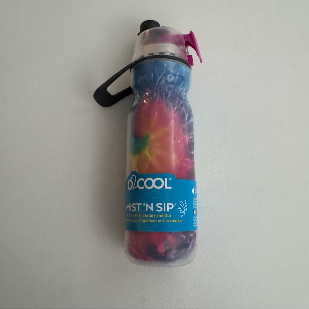 O2Cool Mist 'N Sip Multicolor Reusable Bottle NWT